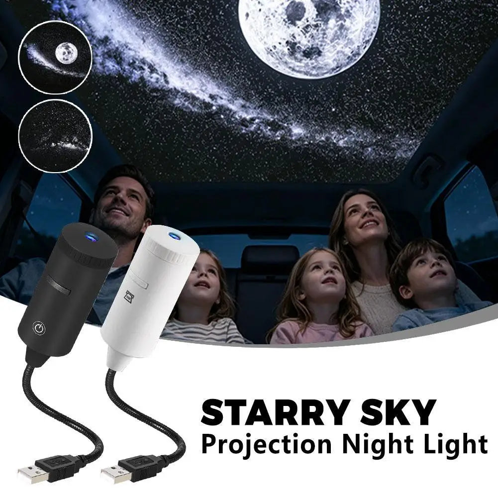 New Starry Sky Projector Night Light Car Star Light Galaxy USB Atmosphere Lamp Romantic For Home Car Bedroom Decor Home Supplies