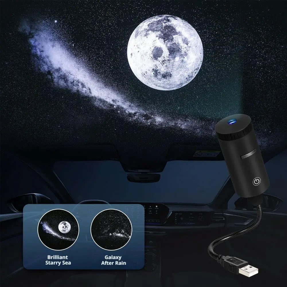 New Starry Sky Projector Night Light Car Star Light Galaxy USB Atmosphere Lamp Romantic For Home Car Bedroom Decor Home Supplies